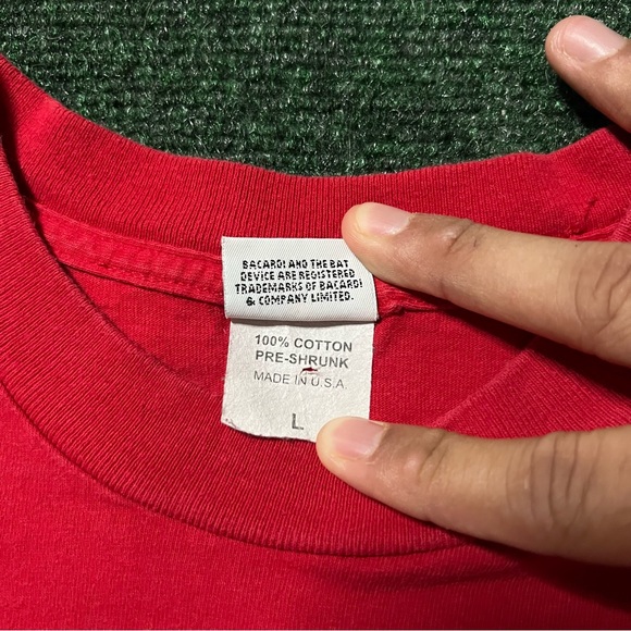 Vintage 90s Bacardi Spice Rum USA Promo Faded Red T Shirt Size M 20X27 - Picture 4 of 7
